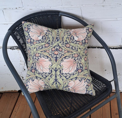 Modern linen Floral Pillow Cover William Morris Pimpernel, Art and Crafts Pillow case on linen for Coutryhome  Victorian