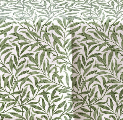 linen tablecltoh with William Morris Bought pattern