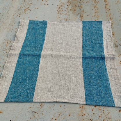 Linen napkins Ticking Set of 2 4 6 8  -  100% linen Dinner Napkins Custom Size Everyday Party Wedding Hostess Gift Housewarming