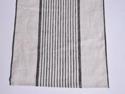 Linen runner - french sack linen.Rustic striped linen Cottage farmhouse coutry style linen. Stonewashed. 100% linen Burlap