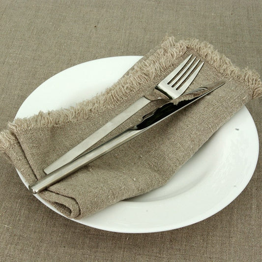 Linen napkins - French linen. Natural. Cottage, coutry style linen. Set of linen napkins. Stonewashed. Linen cloth napkins.