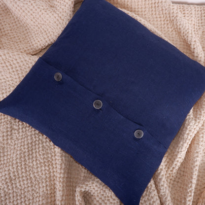 SALE LINEN Cushion cover in green, decorative linen pillow cover blue navy
