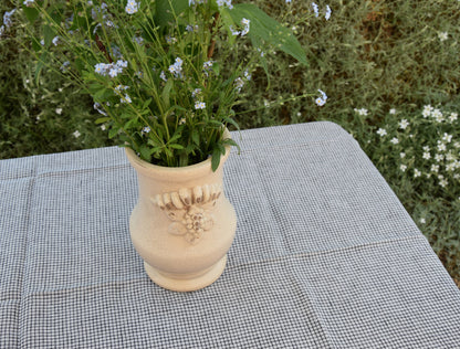 100% Linen tablecloth small squares PREWASHED table cloth rustic rectangle square oval grey black country style Flax