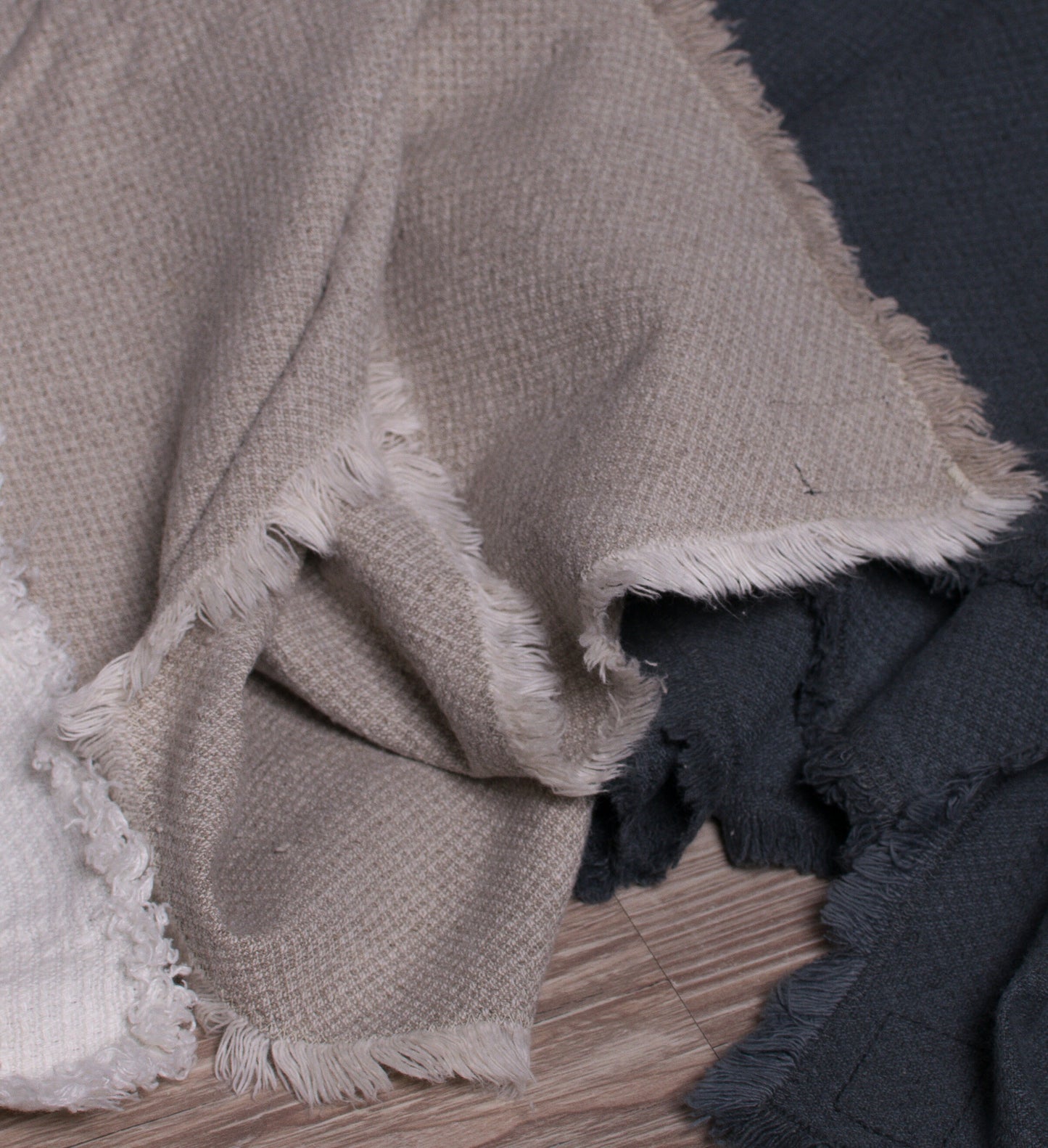 Stonewashed White grey Natural Blancket Bedspread Bed Cover  Throw Alwayslovelinen 100% Linen Lovelinen