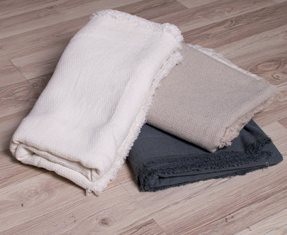 Stonewashed White grey Natural Blancket Bedspread Bed Cover  Throw Alwayslovelinen 100% Linen Lovelinen
