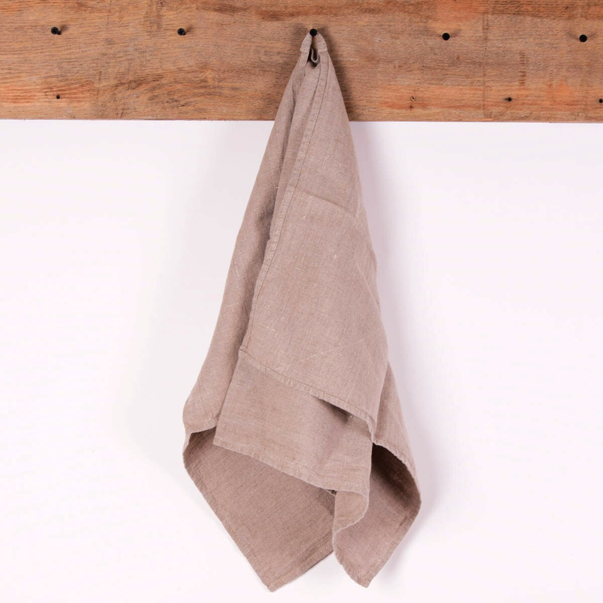 Washed linen kitchen towel. Guest hand towel. Natural dish towel. Striped French style linen towels - set of 2, Thick linen tea towels