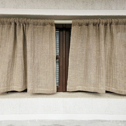 grains sack linen curtains in natural