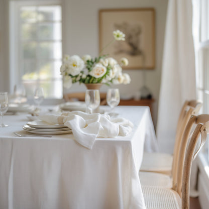 100% Linen tablecloth PREWASHED Plain color Natural French table cloth rustic rectangle square oval black country style flax custom