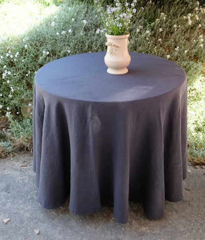 100% Linen Tablecloth Handmade Round Oval Rectangle Table cloth Natural Linen large Custom table decor Wedding decor Catering