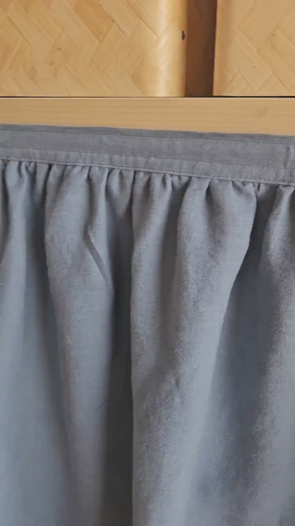 Custom Sink Skirt with velcro - Handmade Sink or Fireplace Curtain - Custom Sizes Linen Valance farmhouse sink curtains