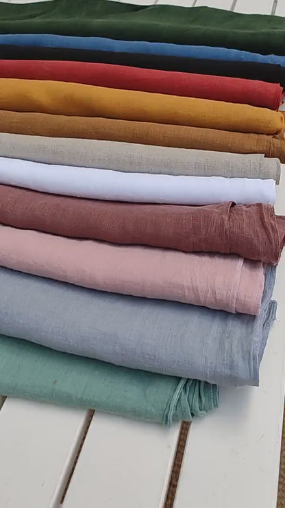 Linen runner - Stonewashed. CUSTOM size - 100% flax - white, natur , blue, black yellow, green