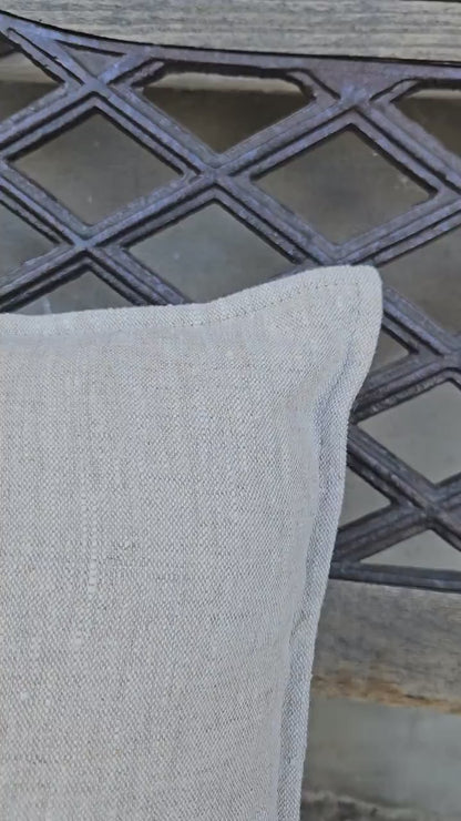 Striped pillowcase in french stripes linen in custom size, standard queen king body euro sham pillow cover. French Provance Cottage style